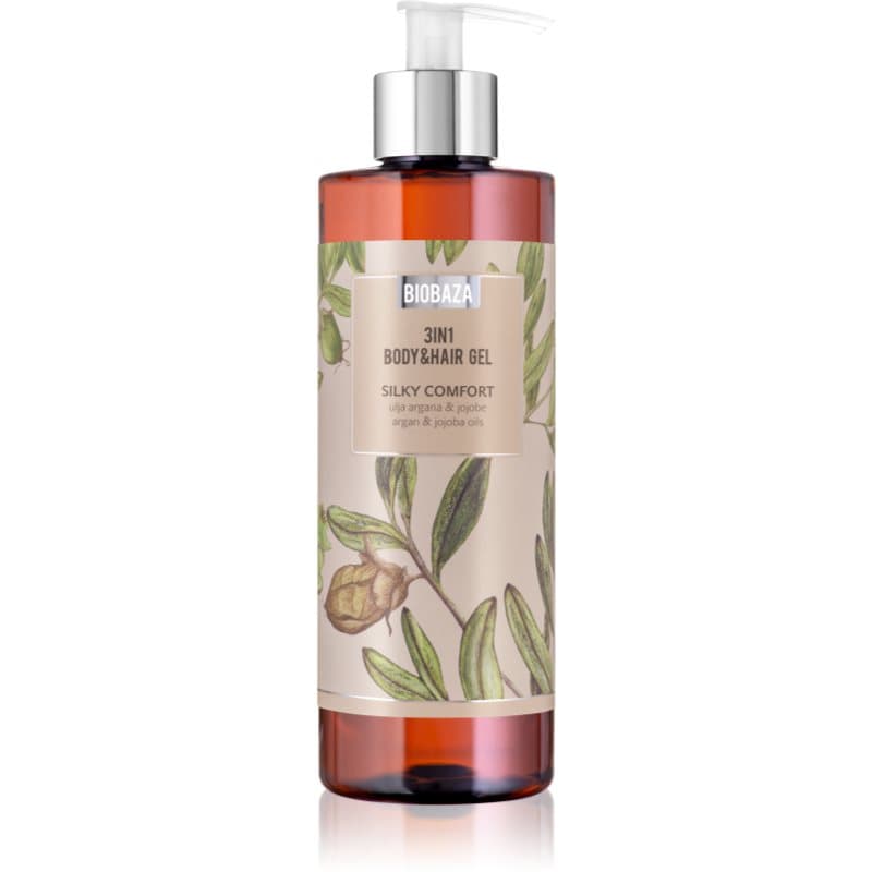 BIOBAZA 3in1 Body&Hair Gel Silky Comfort Shampoo, Conditioner en Douchegel 3in1 400 ml