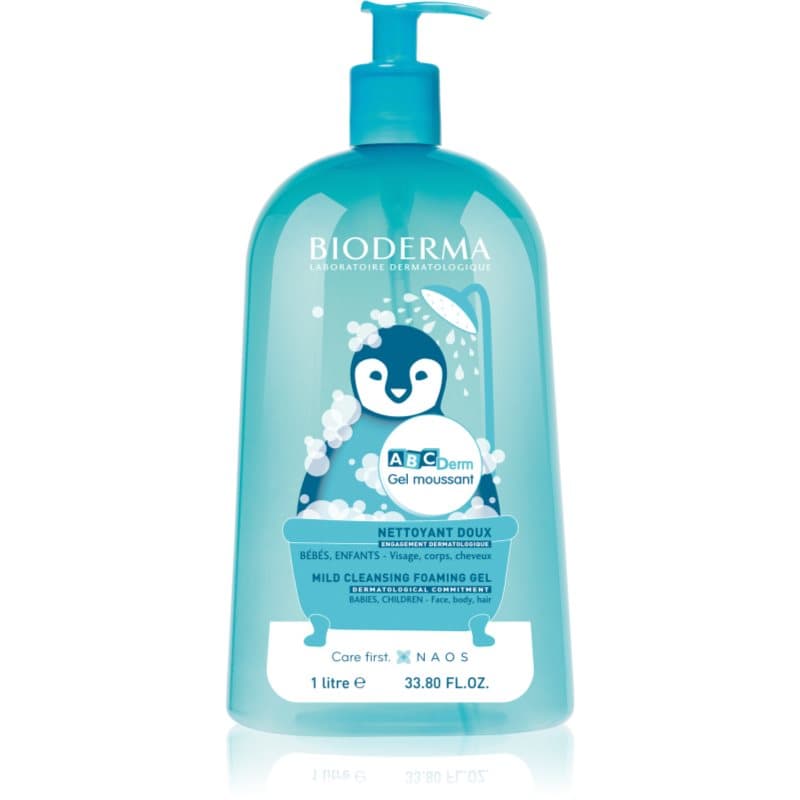 Bioderma ABC Derm Mild Cleansing Foaming Gel Douchegel voor Kinderen 1000 ml