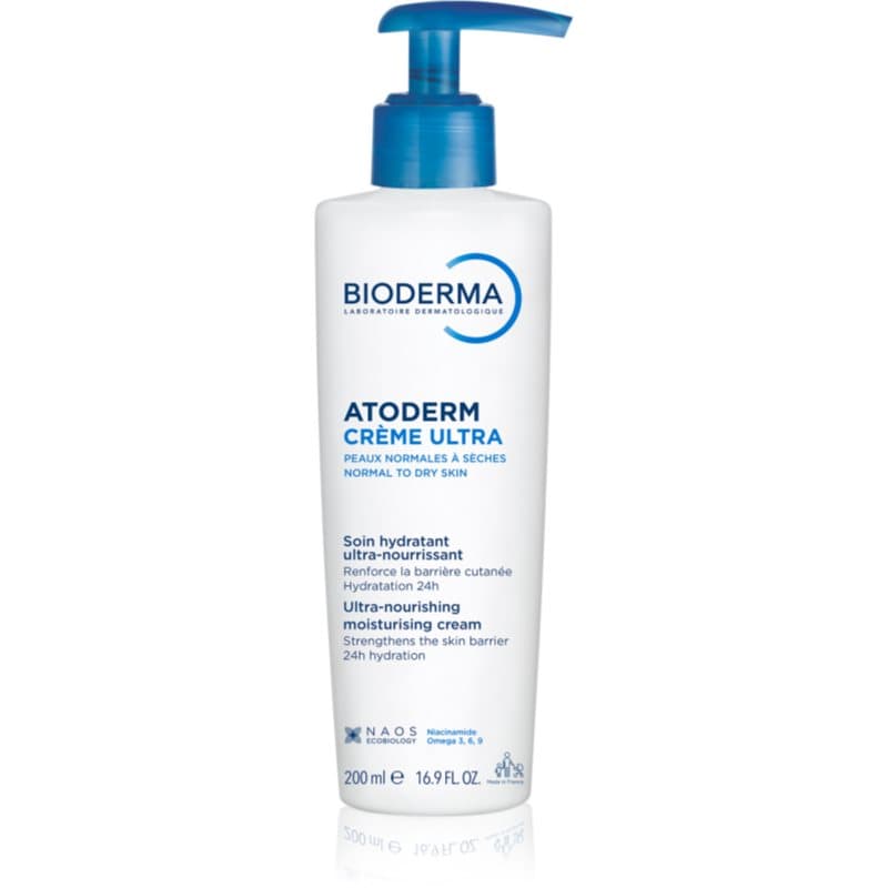 Bioderma Atoderm Créme Ultra Voedende Bodycrème voor Normale tot Droge Gevoelige Huid Parfumvrij 200 ml