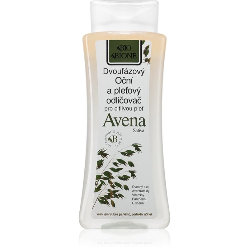 Bione Cosmetics Avena Sativa Twee-Fasen Make-up Remover voor Gezicht en Ogen 255 ml