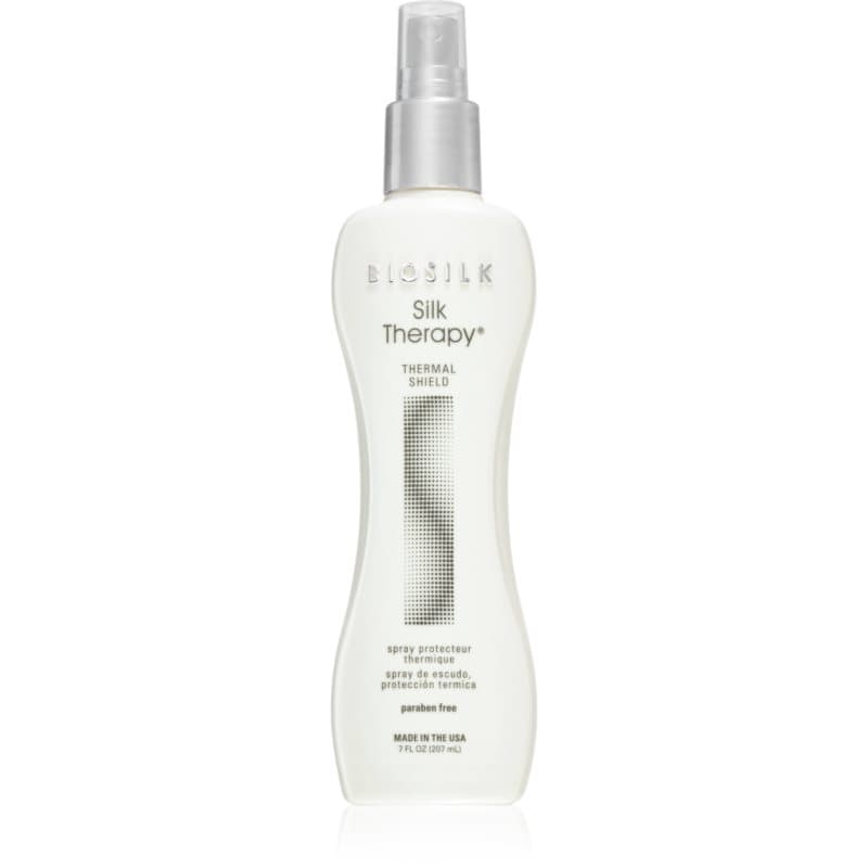 Biosilk Silk Therapy Thermal Shield thermo-beschermende spray voor het voorbereiden van de haarstrijker en de krultang zonder Parabenen 207 ml