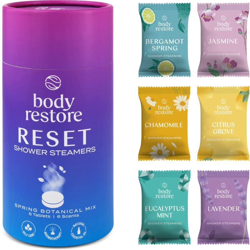Body Restore Reset Shower Steamers douchetabletten geuren Spring Botanical Mix 6 st