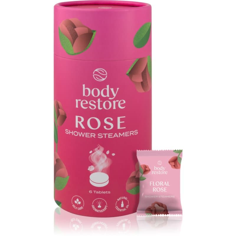 Body Restore Rose Shower Steamers douchetabletten met Rozen Geur 6 st