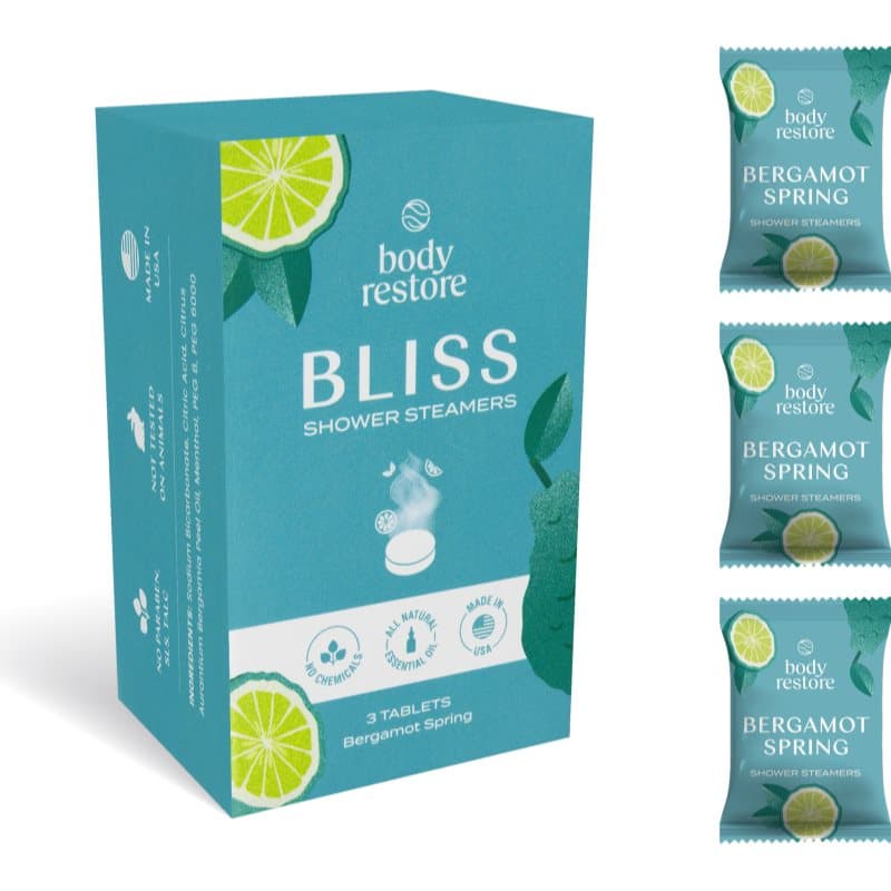 Body Restore Bliss Shower Steamers douchetabletten geuren Bergamot Spring 3 st