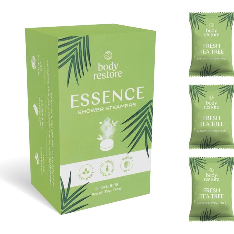 Body Restore Essence Shower Steamers douchetabletten geuren Fresh Tea Tree 3 st