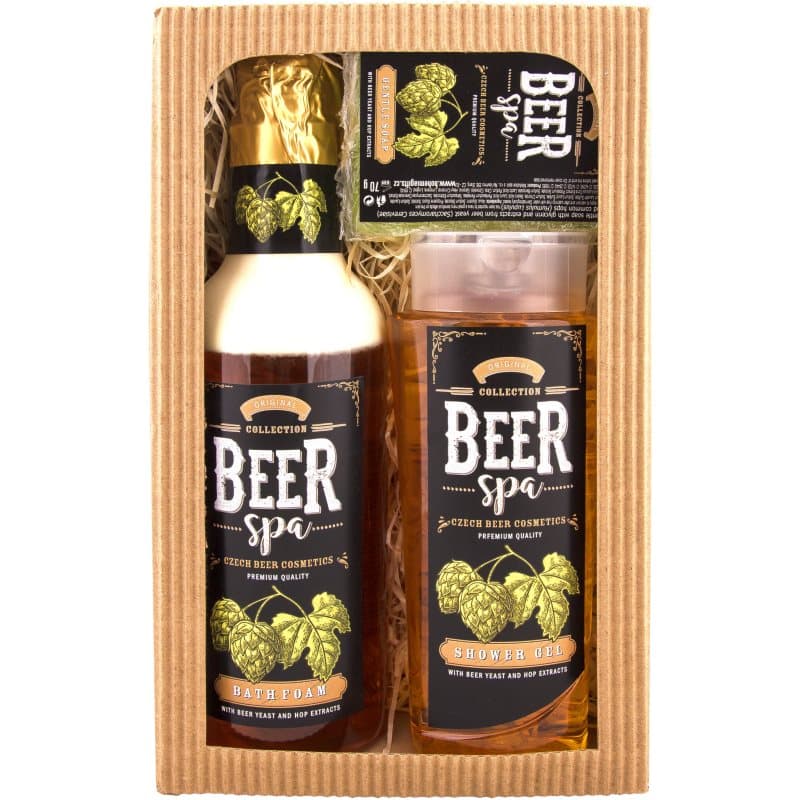 Bohemia Gifts & Cosmetics Beer Spa Gift Set voor in Bad voor Mannen