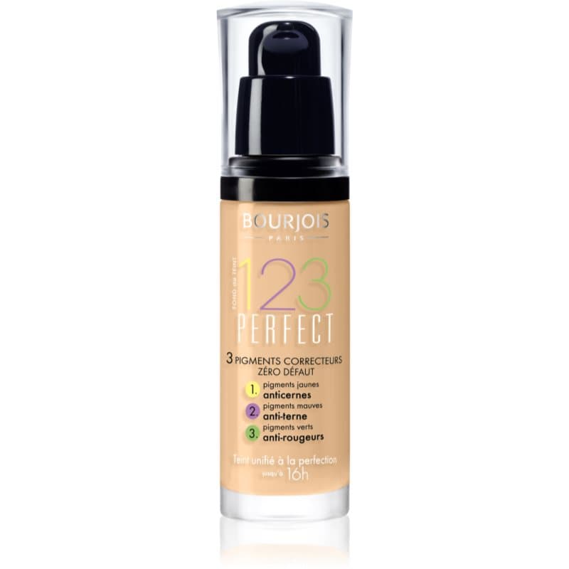 Bourjois 123 Perfect Vloeibare Foundation voor Perfecte Uitstraling Tint 52 Vanille SPF 10 30 ml