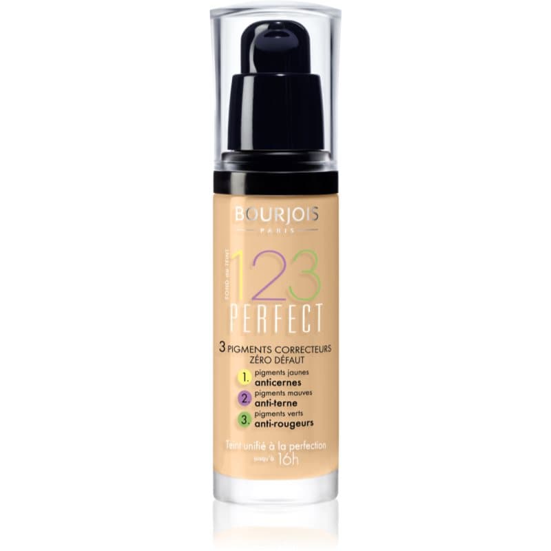 Bourjois 123 Perfect Vloeibare Foundation voor Perfecte Uitstraling Tint 53 Beige Clair SPF 10  30 ml