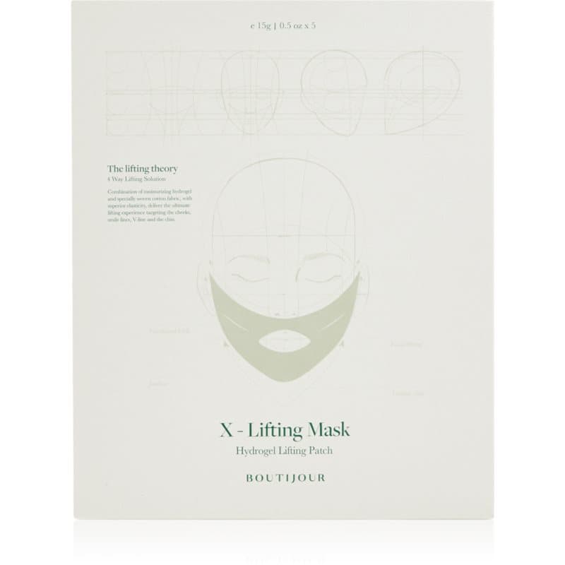 BOUTIJOUR X-Lifting Mask Hydrogel Lifting Patch Lifting Masker voor Egalisatie van Contouren 5x15 g