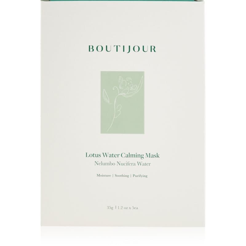 BOUTIJOUR Lotus Water Calming Mask kalmerende sheet mask voor Voeding en Hydratatie 5x33 g