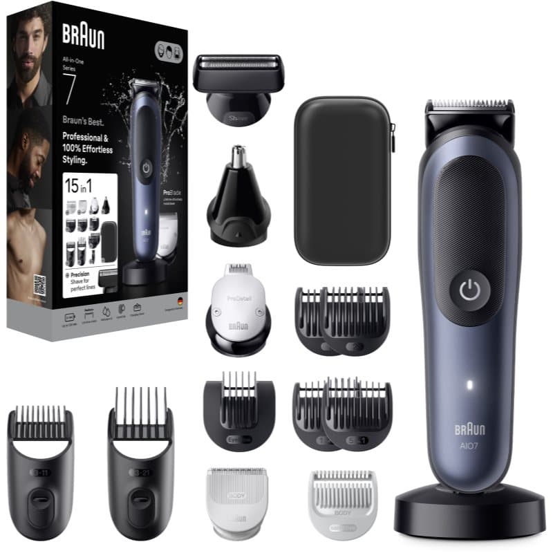 Braun All-In-One Series 7 AIO7580 verzorgingsset voor haar, baard en lichaam 15-in-1 1 st
