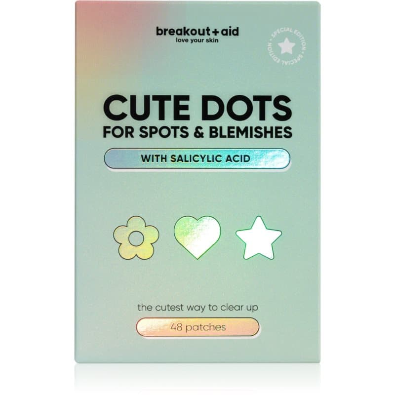 breakout + aid Cute Dots For Spots and Blemishes Lokale Verzorging tegen Acne met salicylzuur 48 st