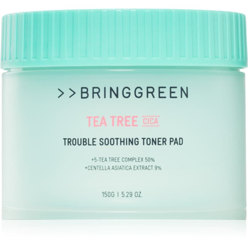 BRINGGREEN Tea Tree Cica Trouble Soothing Toner Pad toner pads met kalmerend effect 90 st