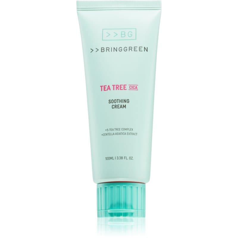 BRINGGREEN Tea Tree Cica Soothing Cream Plus intensief voedende crème met kalmerend effect 100 ml