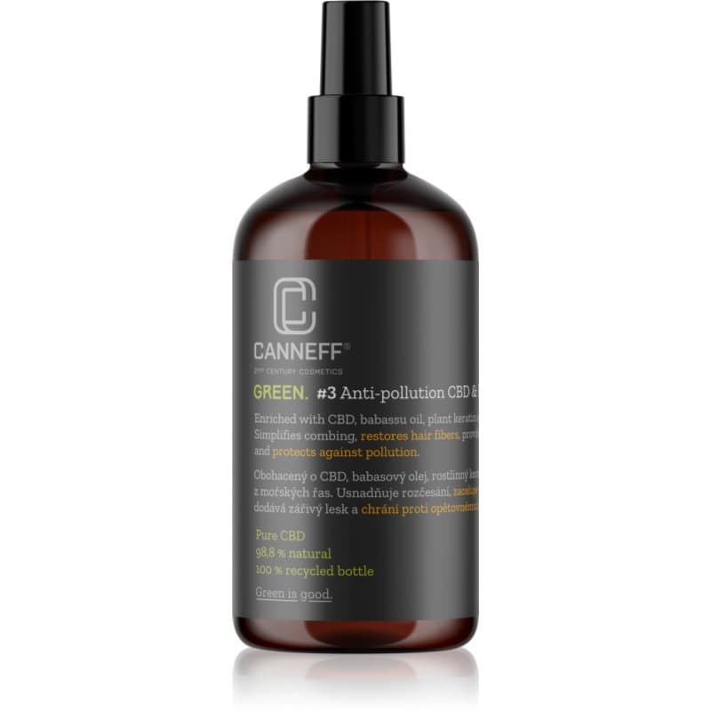 Canneff Green Anti-pollution CBD & Plant Keratin Hair Spray Leave-In Verzorging voor het Haar 200 ml
