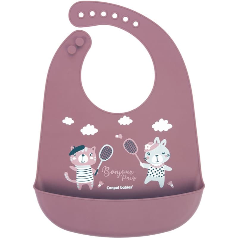 Canpol babies Bonjour Paris Bibs slab Pink 1 st