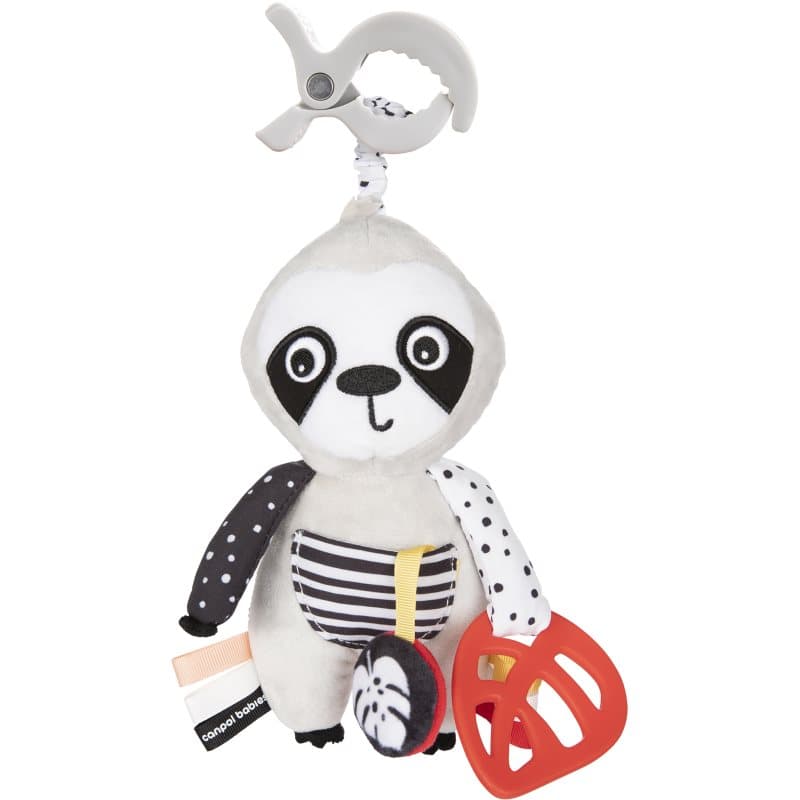 Canpol babies BabiesBoo Interactive Sensory Toy hangspeeltje met contrasterende kleuren met clip