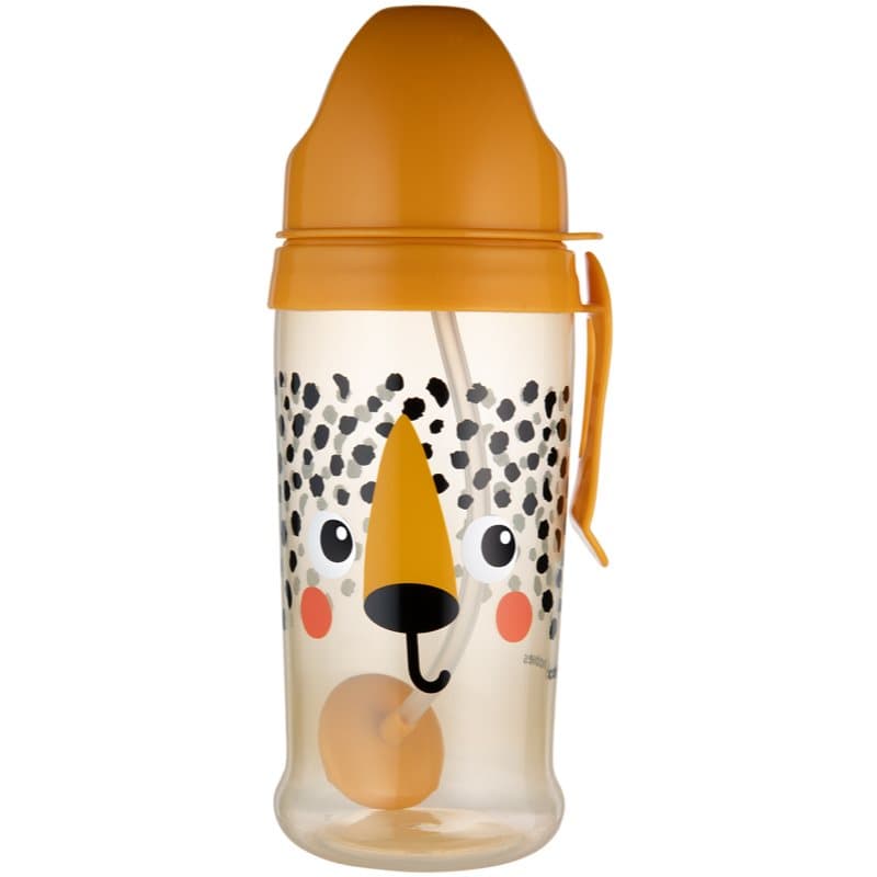 Canpol babies BabiesBoo Sport Cup drinkfles met rietje met extra gewicht Gepard 350 ml