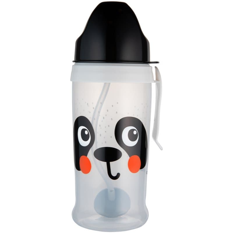 Canpol babies BabiesBoo Sport Cup drinkfles met rietje met extra gewicht Panda 350 ml