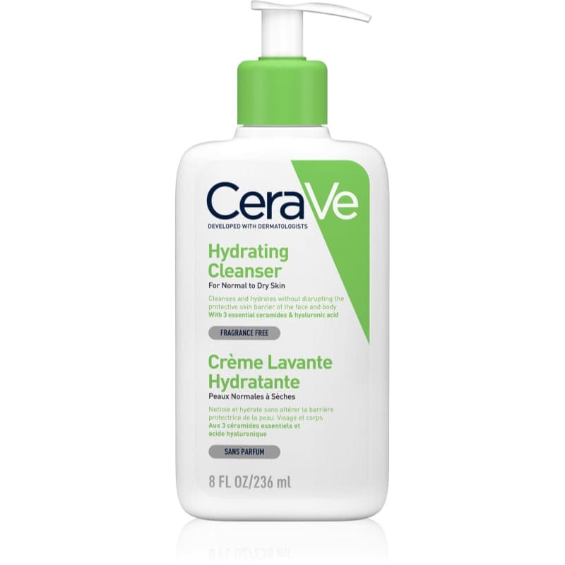 CeraVe Cleansers Hydrating Cleanser Reinigende Emulsie met Hydraterende Werking 236 ml