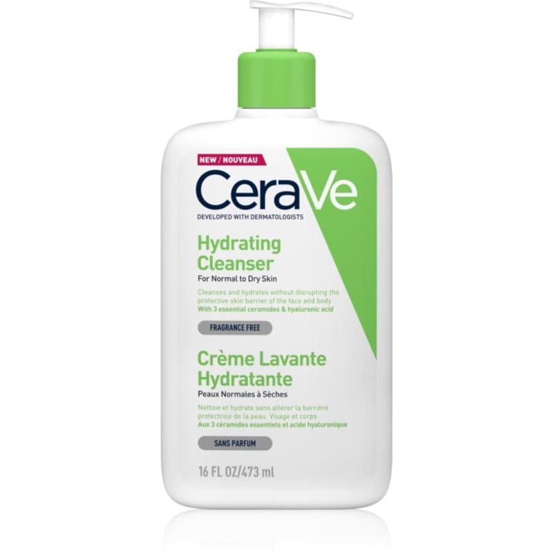 CeraVe Cleansers Hydrating Cleanser Reinigende Emulsie met Hydraterende Werking 473 ml