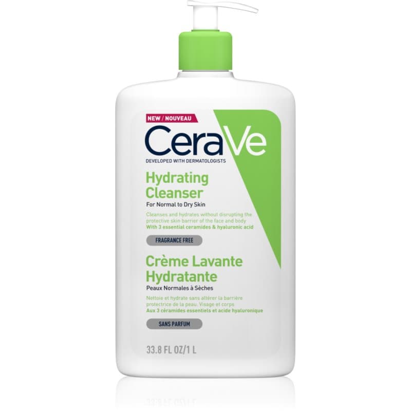 CeraVe Cleansers Hydrating Cleanser Reinigende Emulsie met Hydraterende Werking 1000 ml