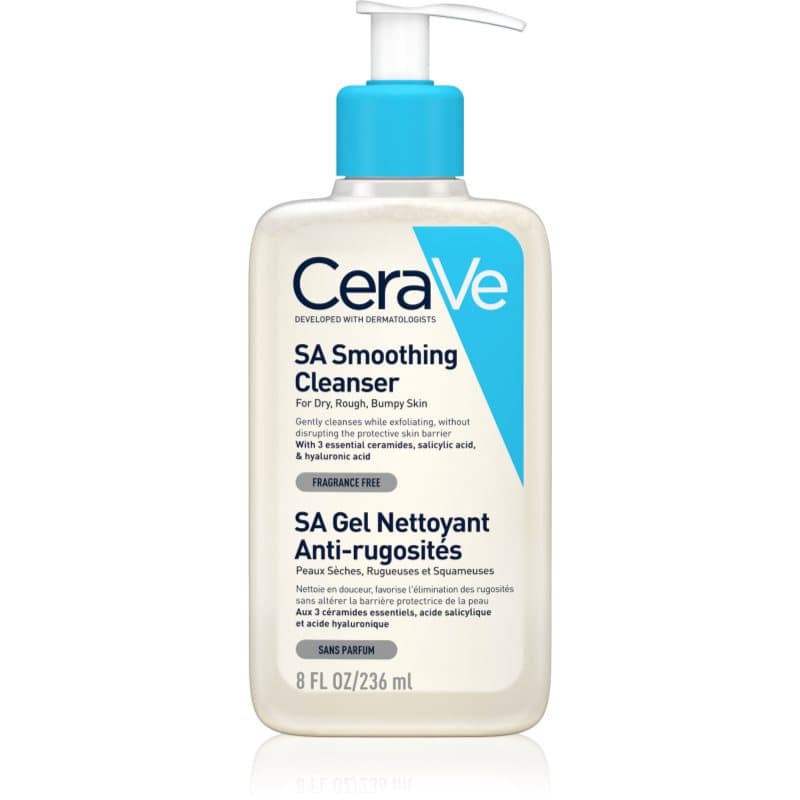 CeraVe Cleansers SA Smoothing Cleanser Reinigende en Verzachtende Gel voor Droge Huid 236 ml