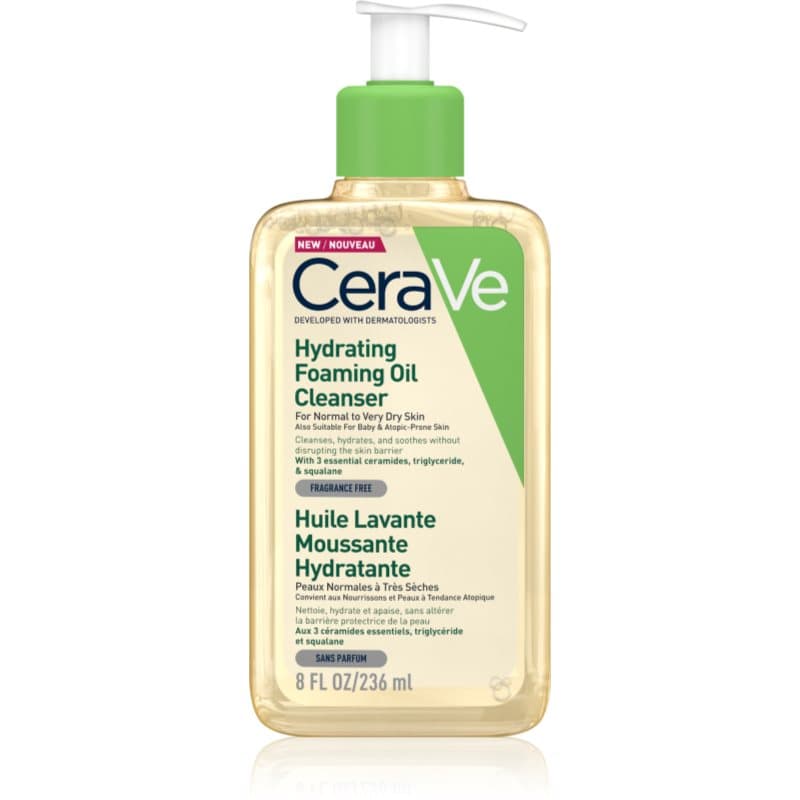 CeraVe Cleansers Hydrating Foaming Oil Cleanser Reinigingsolie met Hydraterende Werking 236 ml