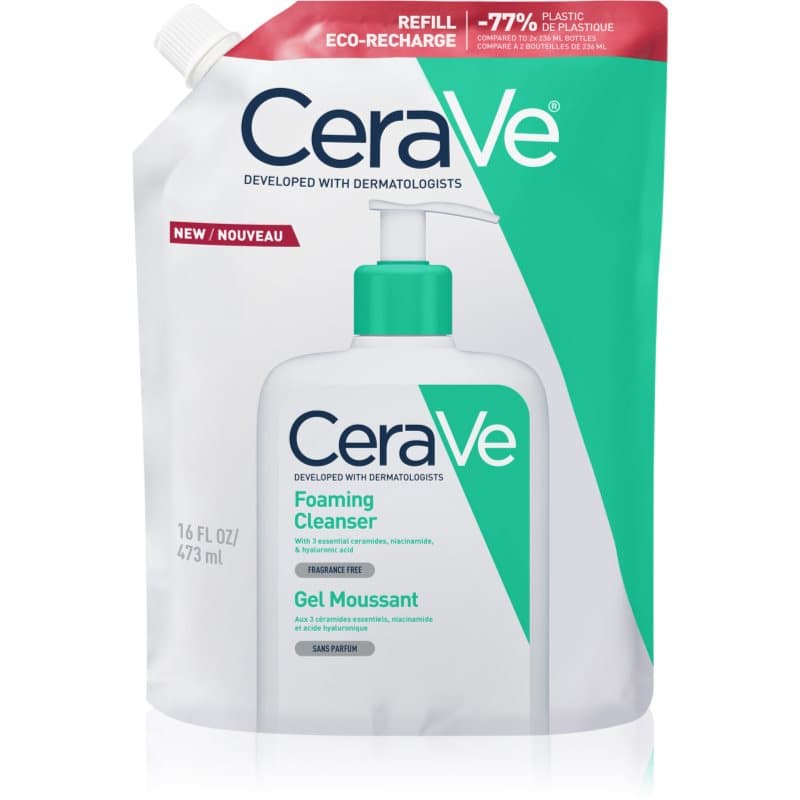 CeraVe Cleansers Foaming Cleanser Reinigende Schuim Gel voor Normale tot Vette Huid 473 ml