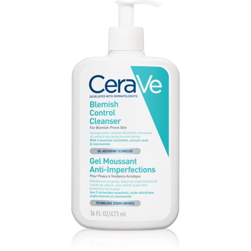 CeraVe Blemish Control Reinigingsgel tegen Oneffenheden van Acne Huid 473 ml