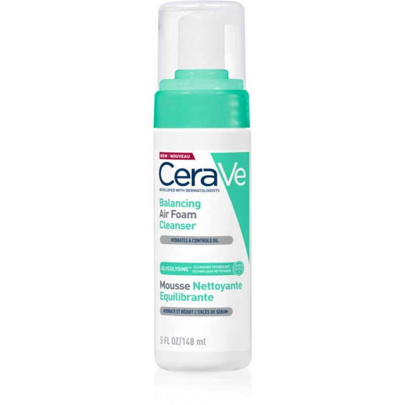 CeraVe Cleansers Balancing Air Foam Cleanser Reinigingsschuim voor Normale tot Gemengde Huid 148 ml