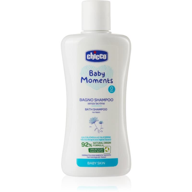 Chicco Baby Moments Bath Shampoo Shampoo voor het hele Lichaam voor Kinderen vanaf Geboorte 200 ml