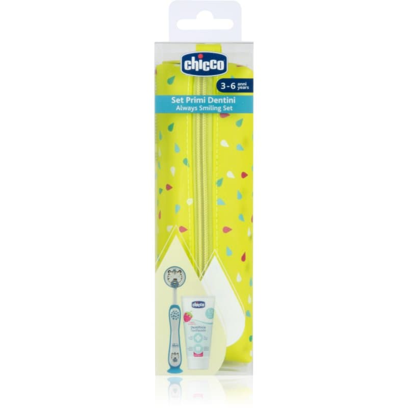 Chicco Always Smiling Set 3y+ Tandverzorgingsset met Etui Tiger 1 st