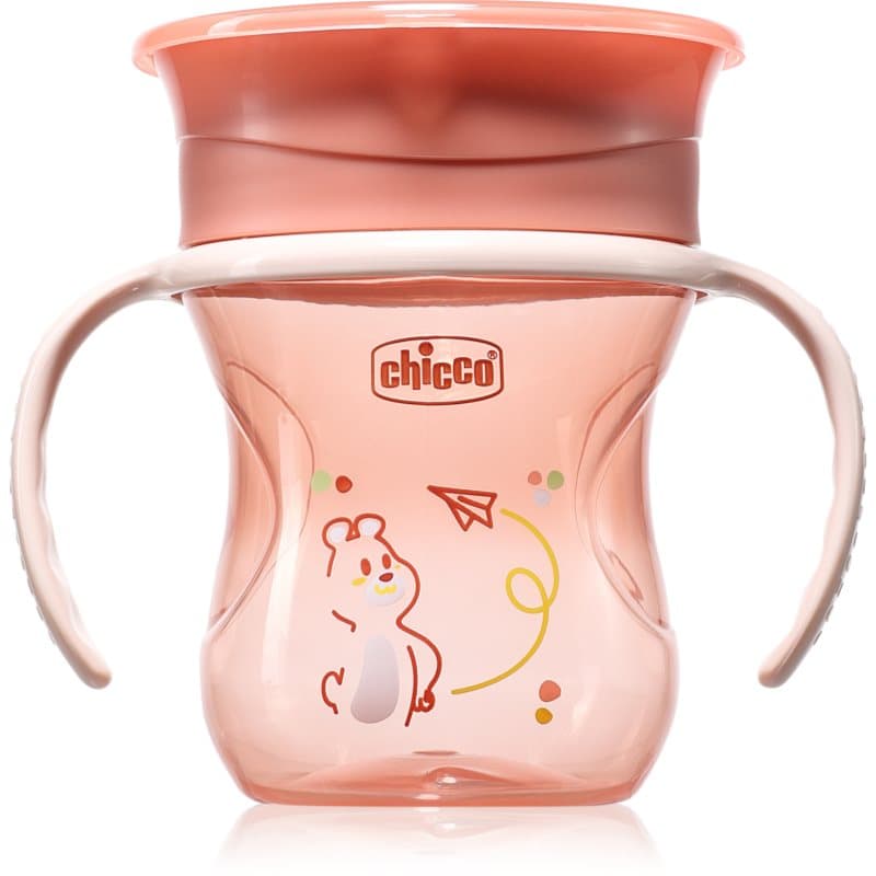 Chicco 360 Perfect X 12m+ trainingsbeker met handvaten Pink 200 ml