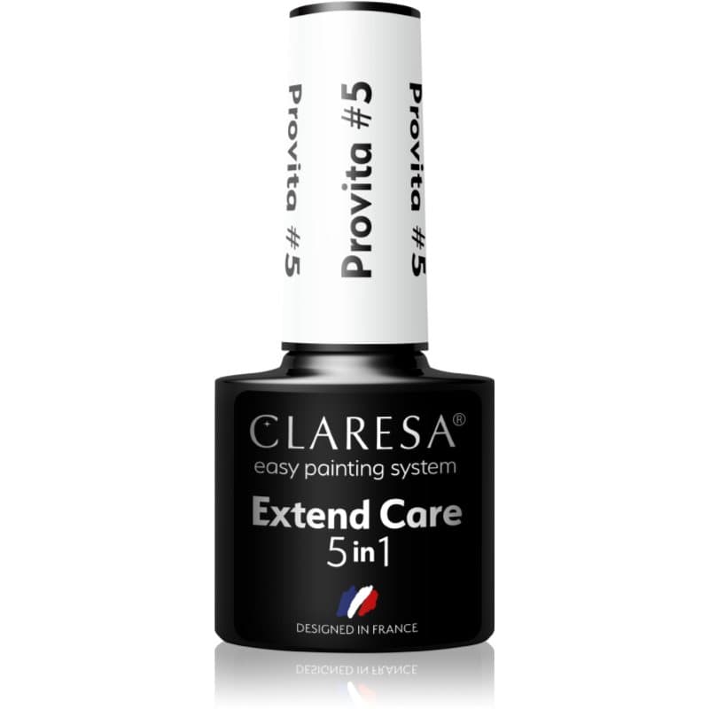 Claresa Extend Care 5 in 1 Provita Base Nagellak voor Gel Nagels met Regenererende Werking Tint #5 5 g