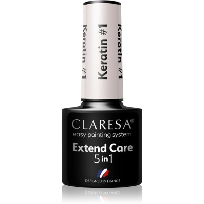 Claresa Extend Care 5 in 1 Keratin Base Nagellak voor Gel Nagels met Voedende Werking Tint #1 5 g