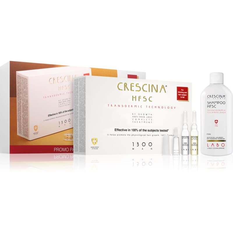 Crescina Transdermic 1300 Re-Growth and Anti-Hair Loss haargroeibehandeling tegen haaruitval voor Mannen výhodné balení