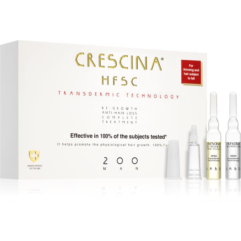Crescina Transdermic 200 Re-Growth and Anti-Hair Loss haargroeibehandeling tegen haaruitval voor Mannen 20x3,5 ml