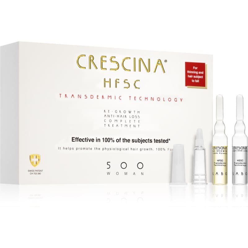 Crescina Transdermic 500 Re-Growth and Anti-Hair Loss haargroeibehandeling tegen haaruitval voor Vrouwen 20x3,5 ml
