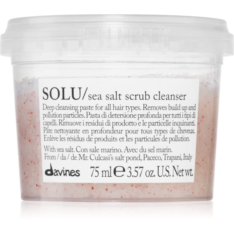 Davines Essential Haircare SOLU Sea Salt Scrub Cleanser Reinigingspeeling voor Alle Haartypen 75 ml