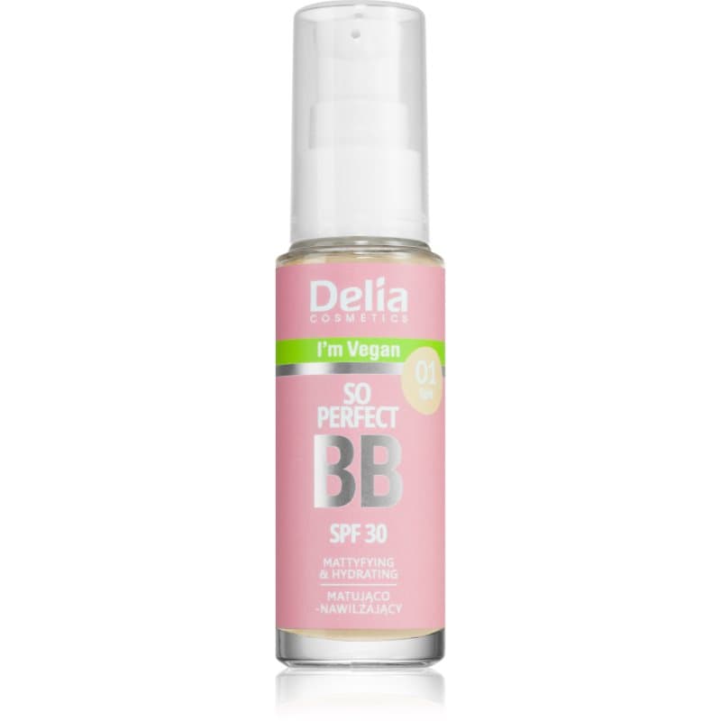 Delia Cosmetics BB So Perfect Matterende BB Crème met Hydraterende Werking Tint 01 Light 30 ml