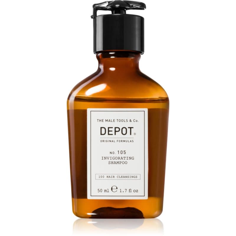 DEPOT 100 HAIR CLEANSING NO. 105 INVIGORATING SHAMPOO Versterkende Shampoo tegen Haaruitval 50 ml