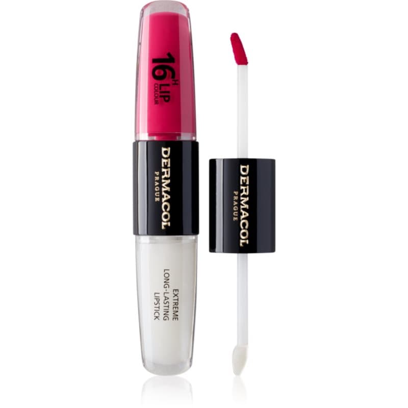 Dermacol 16H Lip Colour Langaanhoudende lippenstift en lipgloss Tint 08 Pink Tastic 2x4 ml
