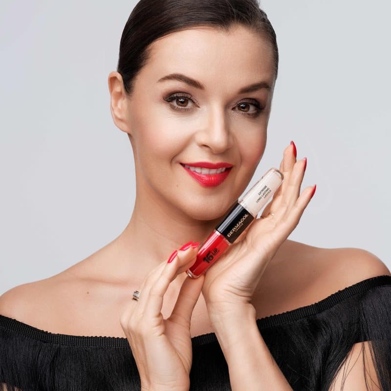 Dermacol 16H Lip Colour Langaanhoudende lippenstift en lipgloss Tint 23 Mocha Brown 2x4 ml