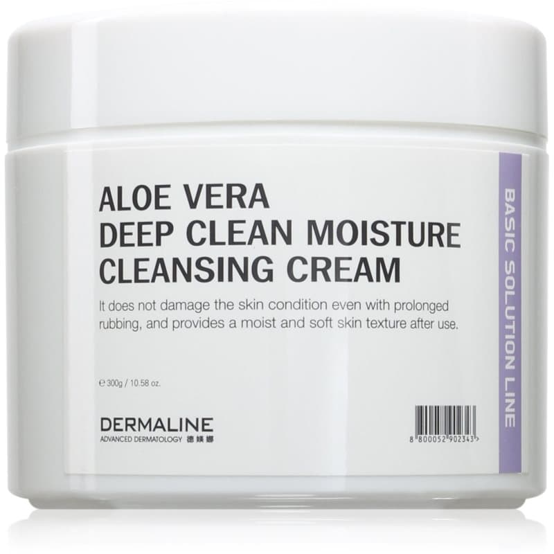 Dermaline Basic Solution Line Aloe Vera Deep Clean Moisture Cleansing Cream Dieptereinigende Crème met Aloe Vera voor Gevoelige Huid 300 ml