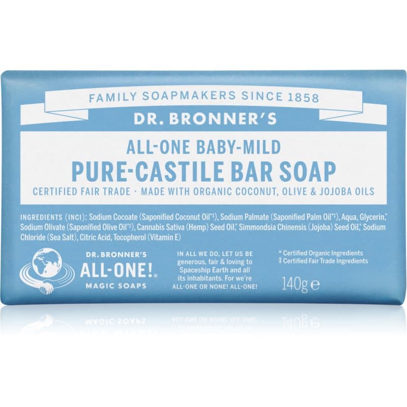 Dr. Bronner’s Baby-Mild Vaste Zeep Parfumvrij 140 g