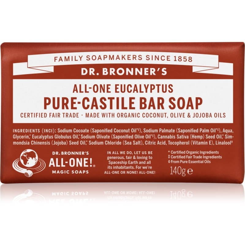 Dr. Bronner’s Eucalyptus Vaste Zeep 140 g