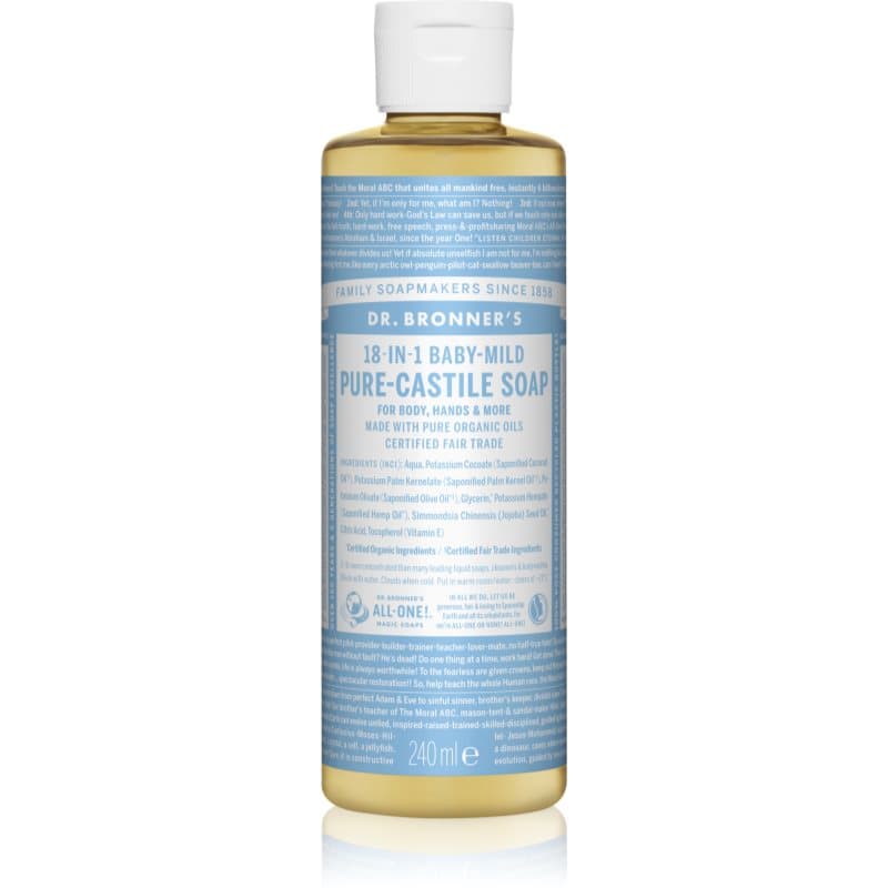 Dr. Bronner’s Baby-Mild vloeibare universele zeep Parfumvrij 240 ml