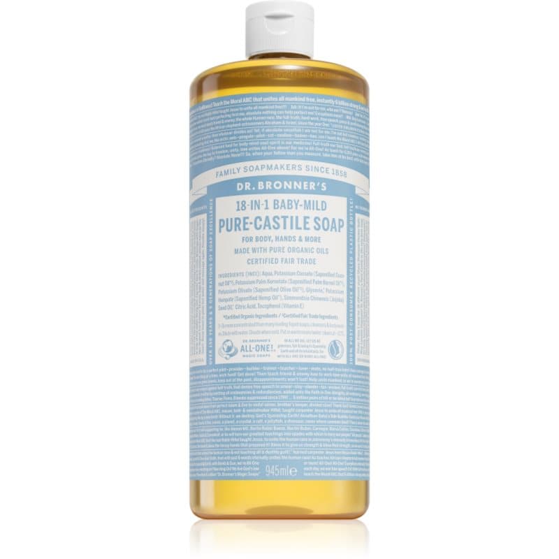 Dr. Bronner’s Baby-Mild vloeibare universele zeep Parfumvrij 945 ml