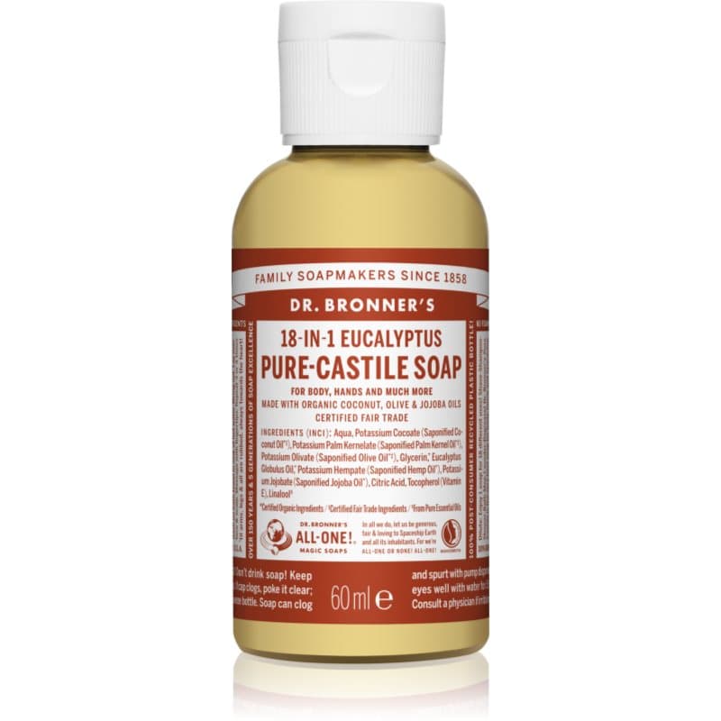Dr. Bronner’s Eucalyptus vloeibare universele zeep 60 ml